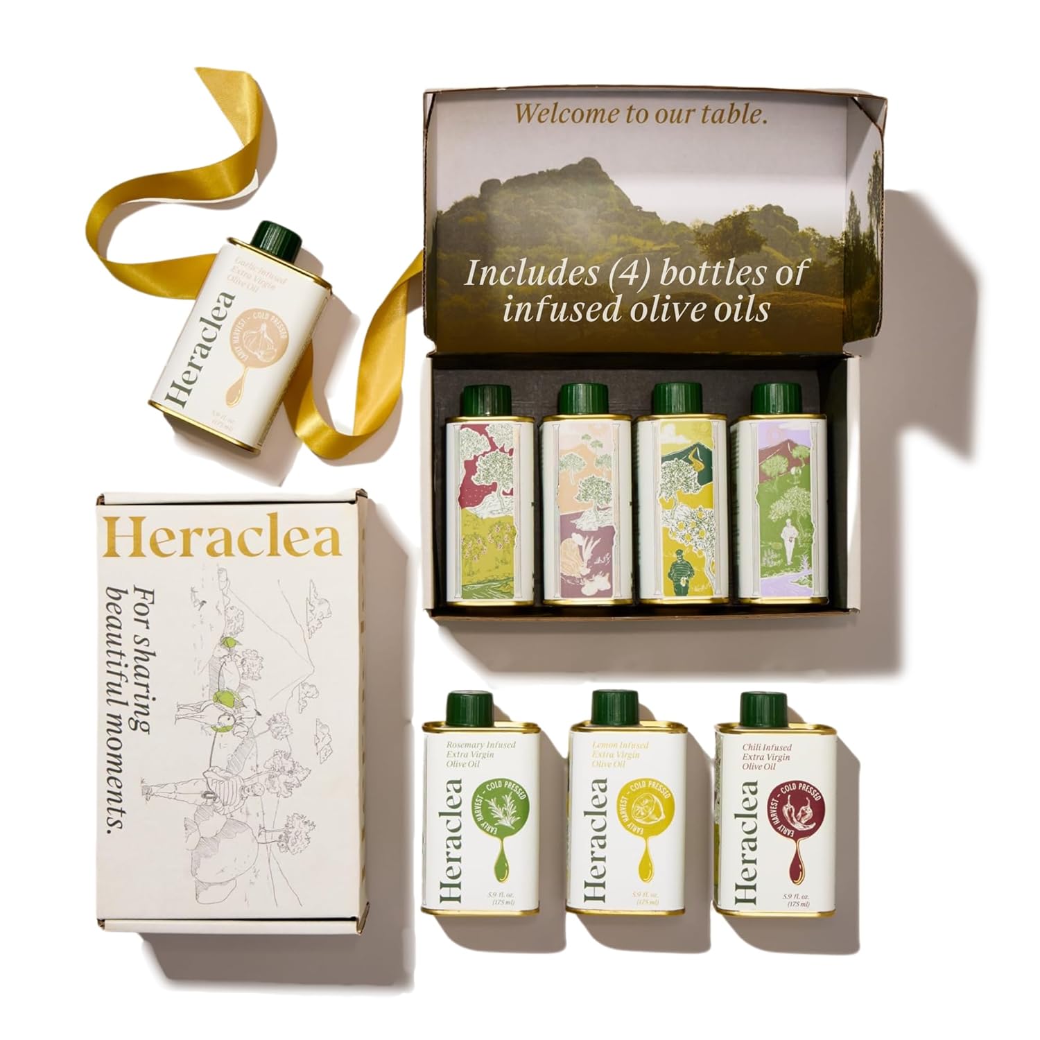 Aegean Flavors Gift Box - Infused Olive Oils Gift Set