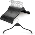 TOPIA HANGER Slim Wooden Hangers 18-Pack - Non-Slip Rubber Grip