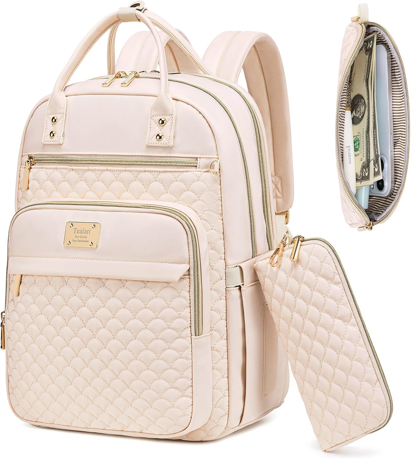 Stylish Water Resistant Laptop Backpack for Women, 15.6 Inch
