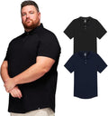 STRONGSIZE Mens Big & Tall Polo Shirt - Premium Stretch Cotton Fit 6oz