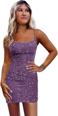 Sparkly Sequin Homecoming Dresses for Teens Short Tight