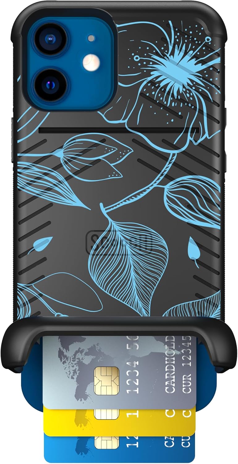Scooch iPhone 12/12 Pro Case with Card Holder and Kickstand