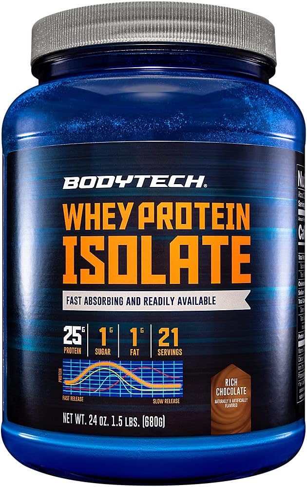 BODYTECH Whey Protein Isolate Powder for Muscle Growth & Recovery