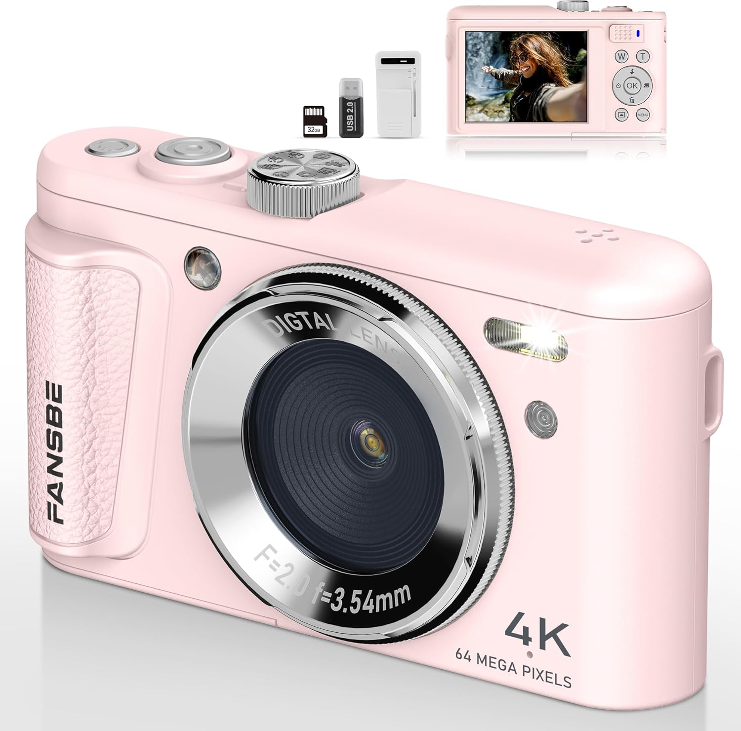 4K Vlogging Camera with 64MP & 18X Zoom
