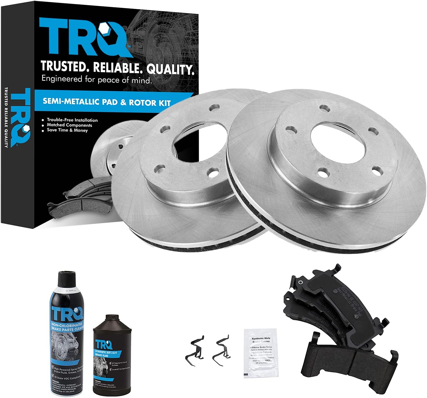 TRQ Brake Pad & Rotor Kit for 79-85 Buick Cadillac & More