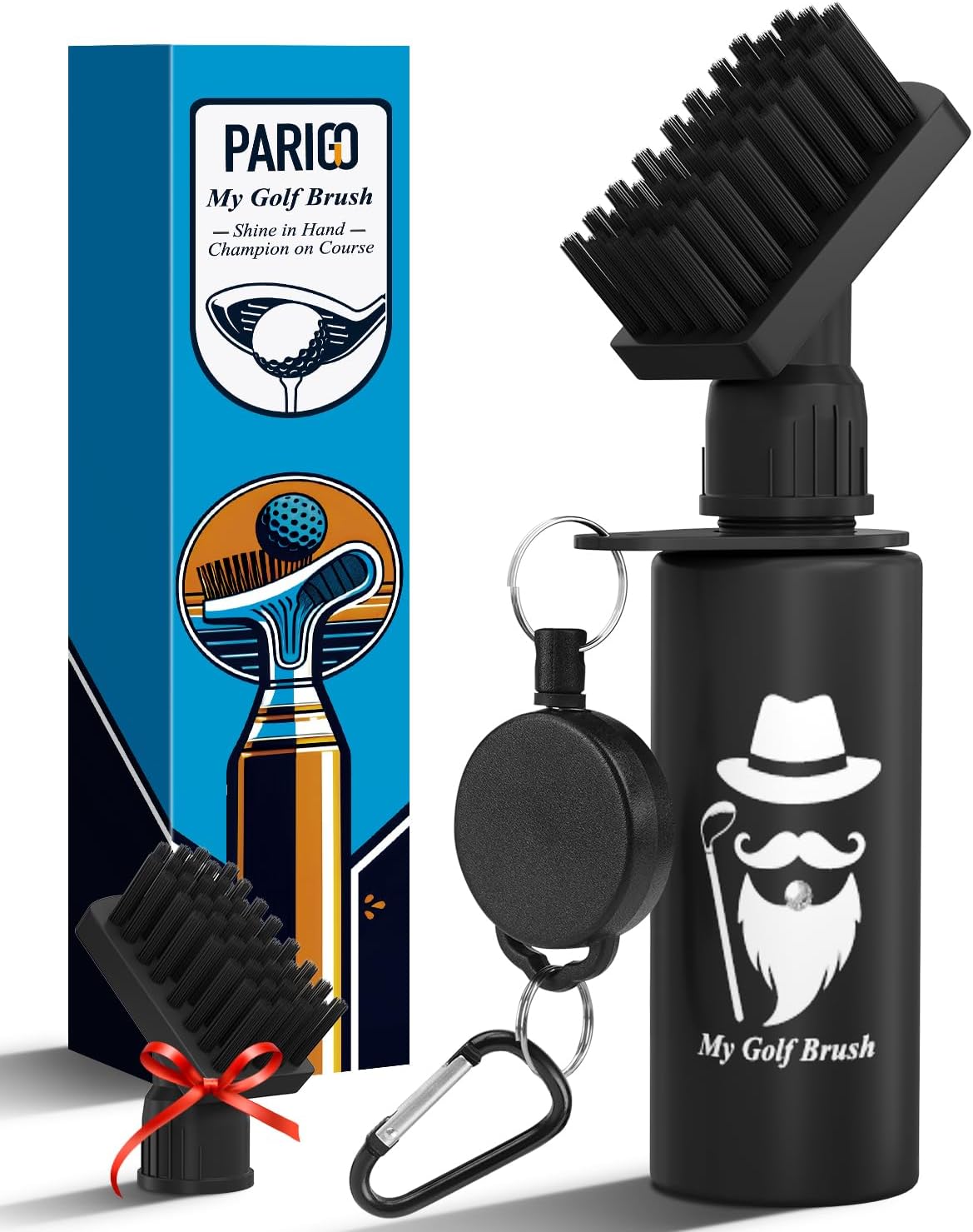 PARIGO Golf Club Cleaner Brush - Scrub & Shine Anywhere