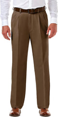 Haggar Cool 18 Pro Classic Fit Pleated Dress Pant - Comfortable Men's