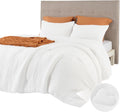 Bedsure King Size Comforter Set White - Soft Prewashed King Bedding