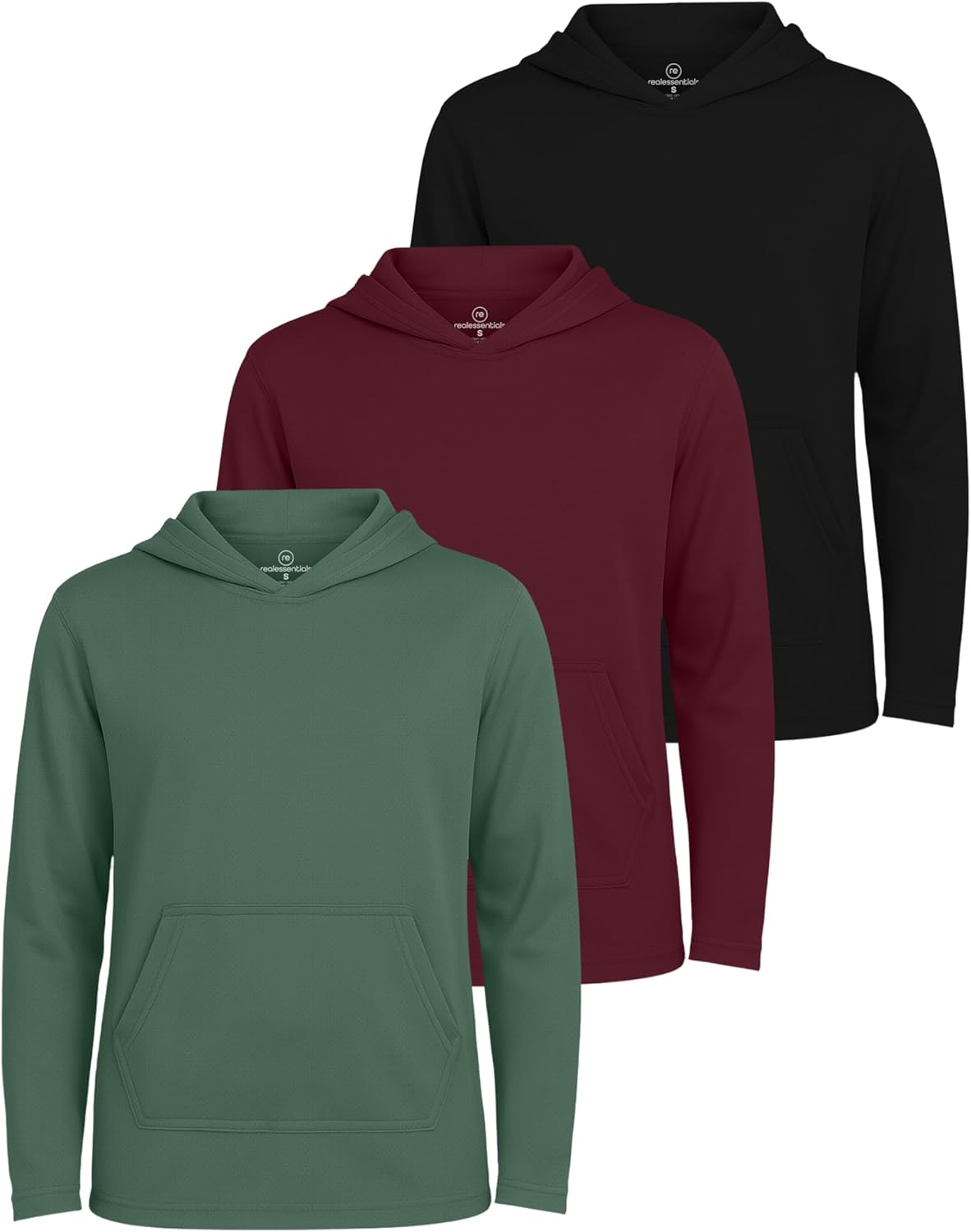 Boys Hoodies 3 Pack: Youth Mesh Long Sleeve Sweatshirts