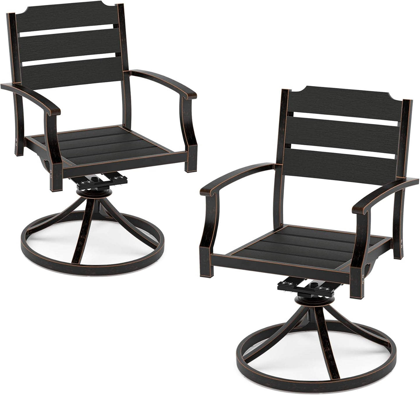 Swivel Rocking Dining Chairs - Cozy Outdoor Comfort