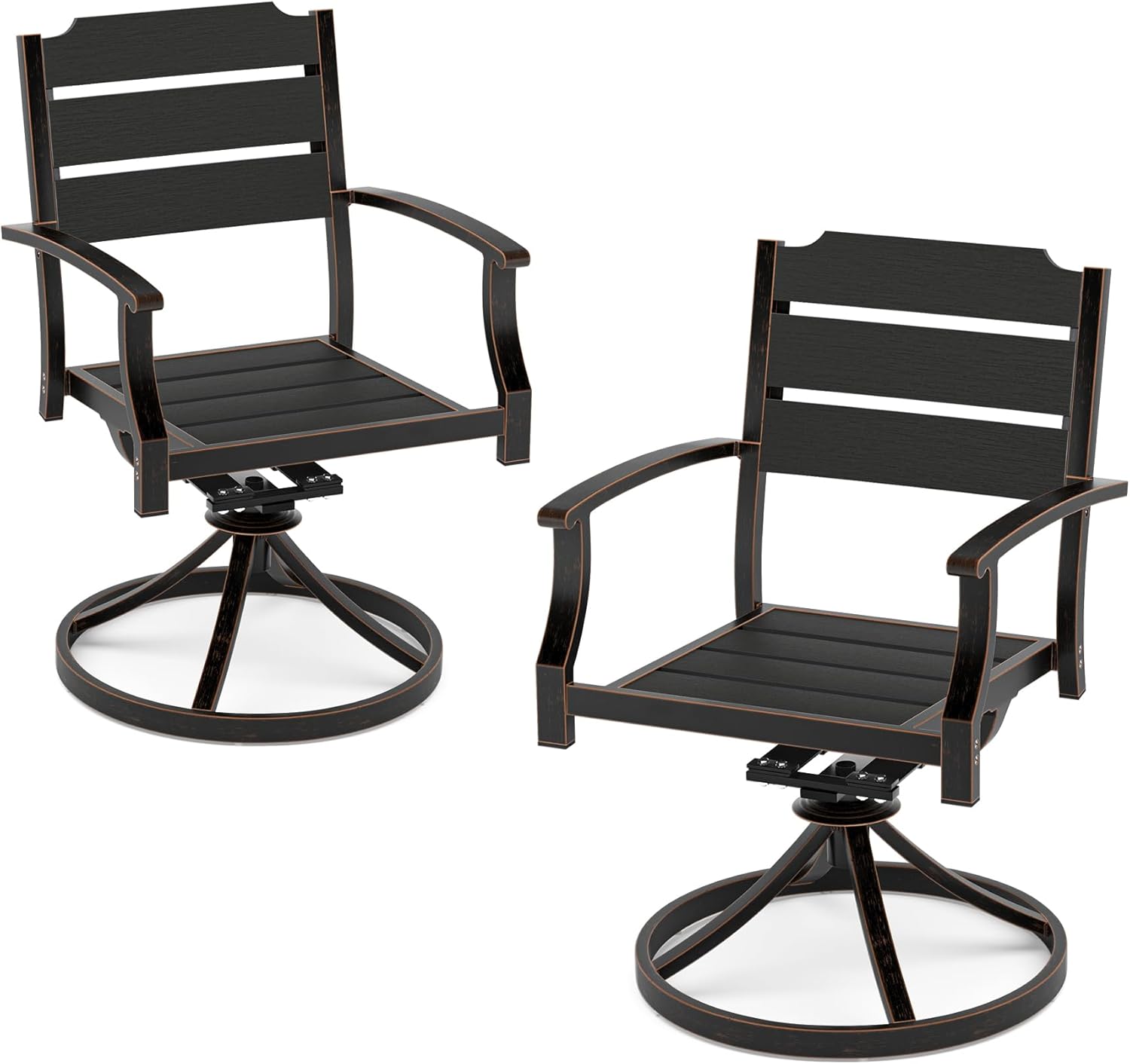 Swivel Rocking Dining Chairs - Cozy Outdoor Comfort