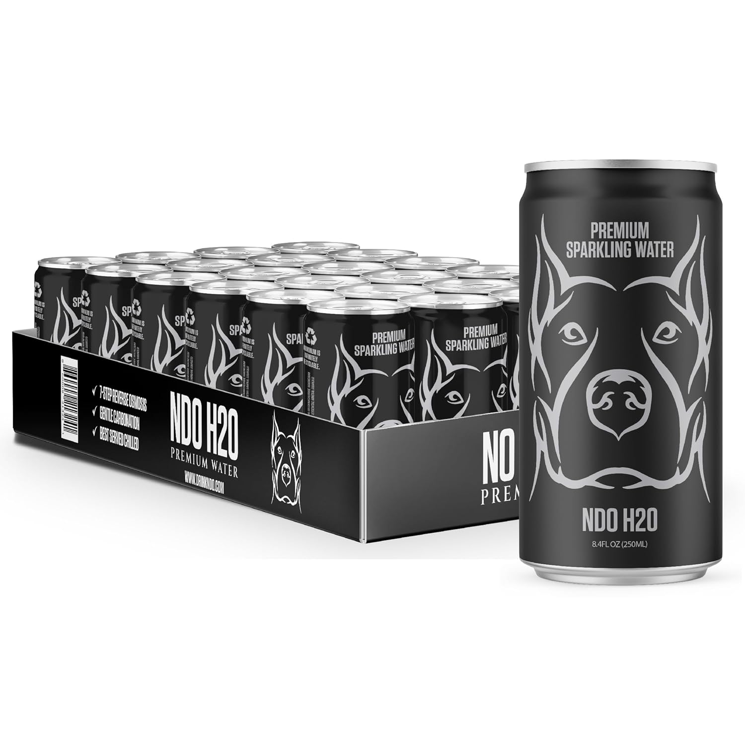 NDO H2O Premium Purified Sparkling Water Case - 24 Pack