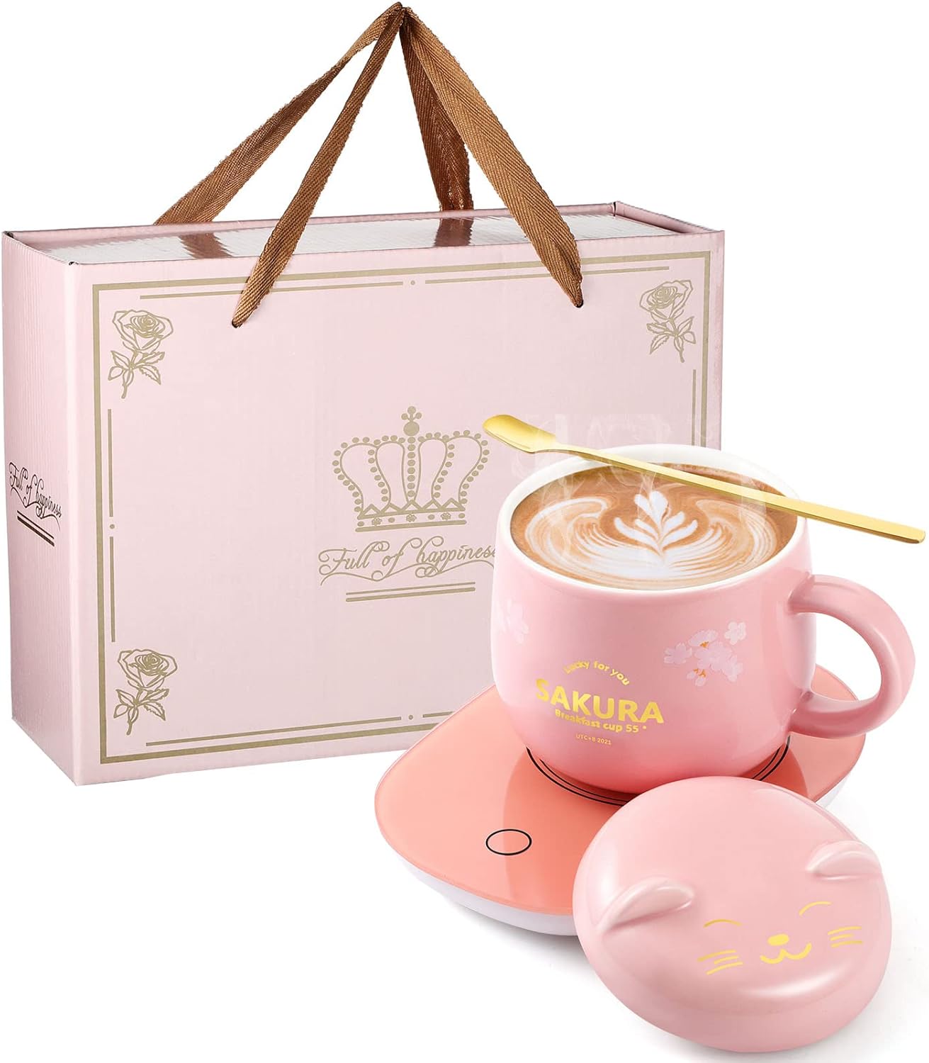 Cute Cat Mug Warmer Set - Cozy Coffee Gift