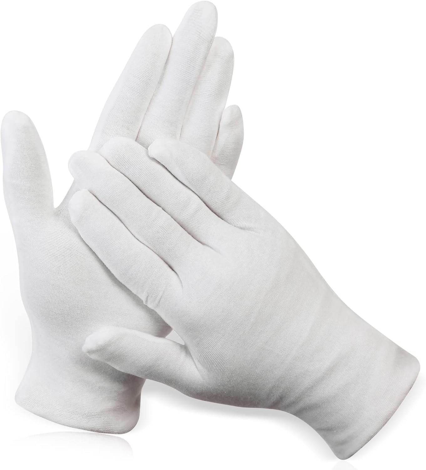 XL White Cotton Gloves: Moisturize Hands & Inspect Jewelry