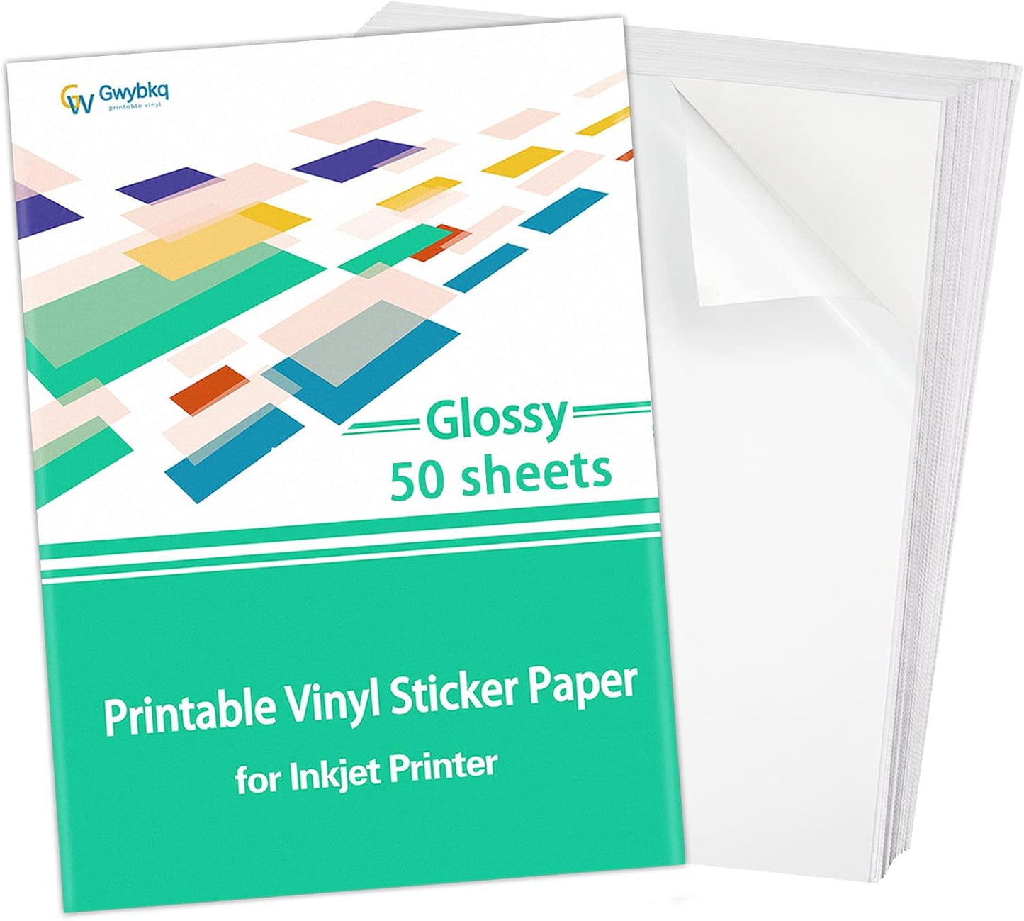 Glossy Waterproof Sticker Paper - 50 Sheets