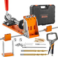 Pocket Hole Jig Kit 34 Pcs Adjustable Jig with Toolbox - Stable