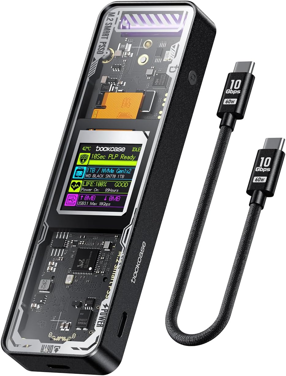 DOCKCASE Explorer Edition M.2 NVMe SSD Enclosure with PLP