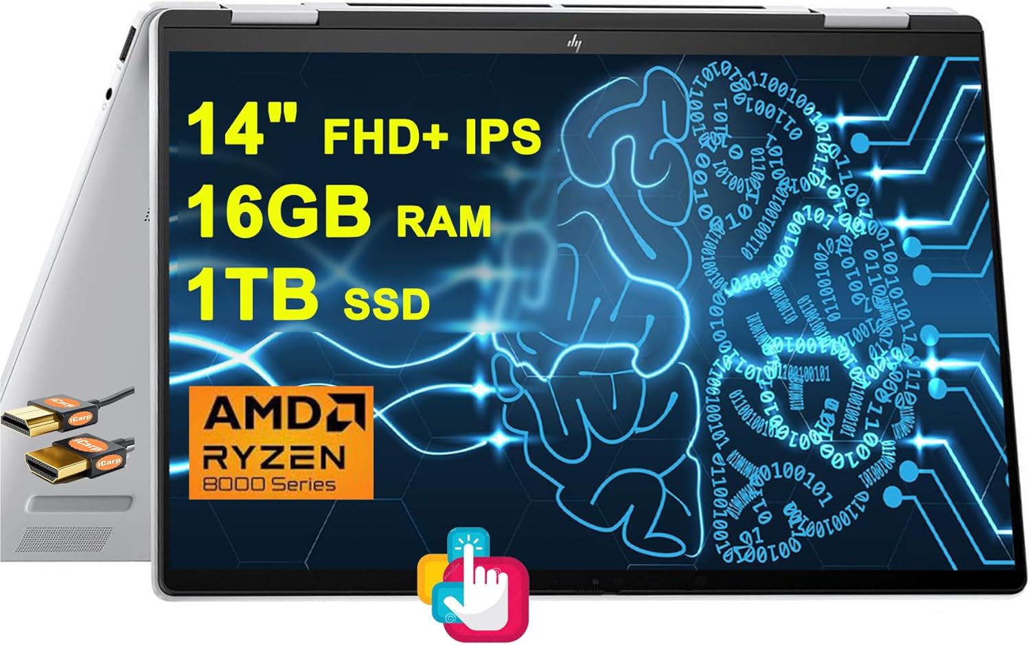 HP Envy x360 2-in-1 Laptop with 14in Touchscreen and Ryzen 5