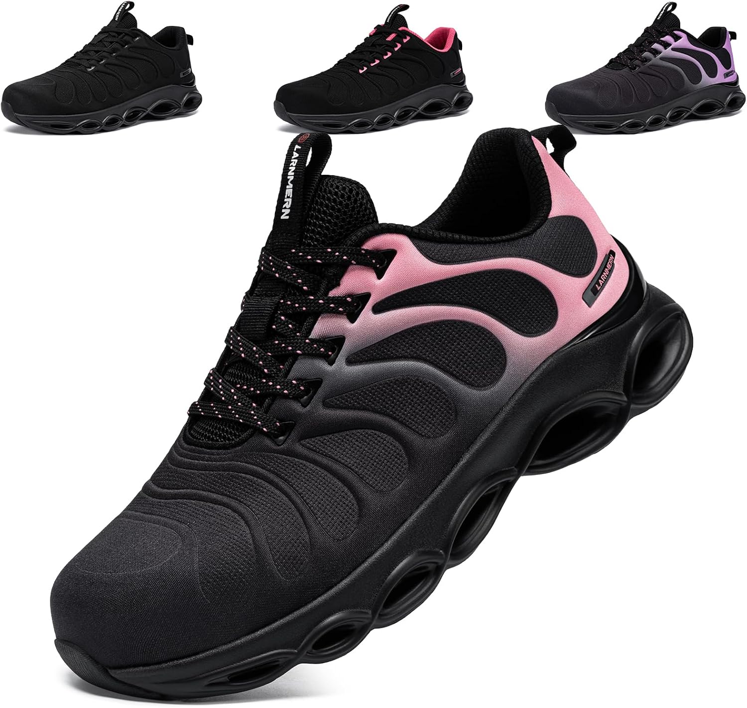 LARNMERN Steel Toe Shoes for Women - Comfortable & Stylish