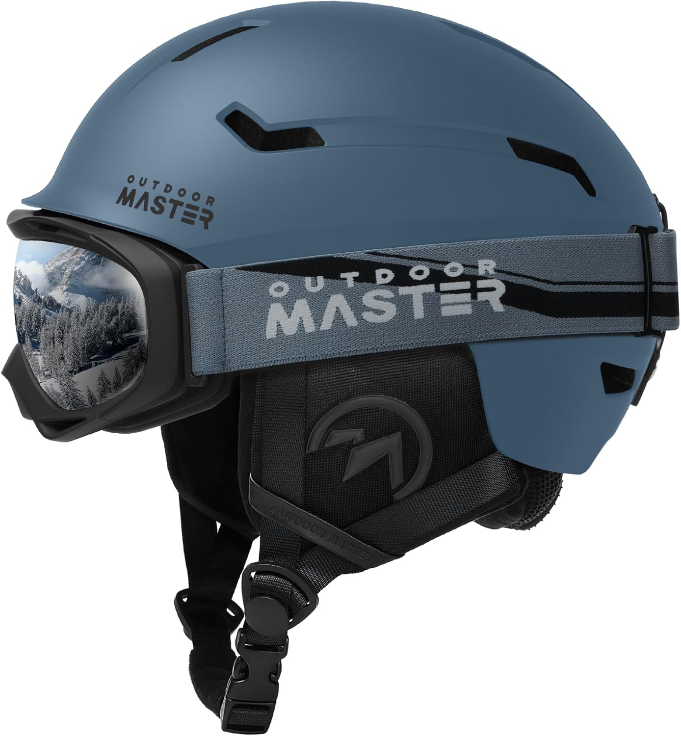 OutdoorMaster Ski Helmet Set with Goggles for Ultimate Protection