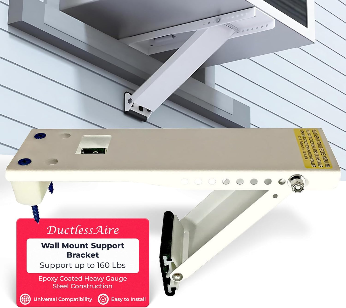 DuctlessAire Wall Mount Bracket - Supports 160 lbs