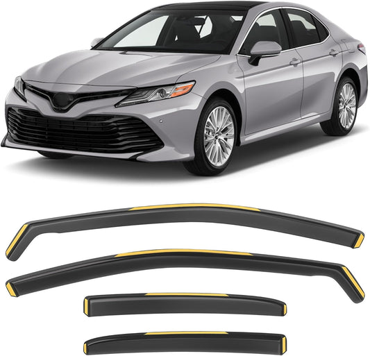 Shatterproof in-Channel Window Rain Guards for Toyota Camry