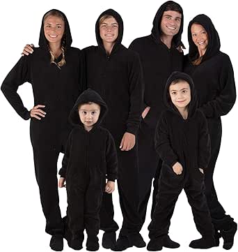 Footed Pajamas Family Matching Hoodie Onesie for Everyone