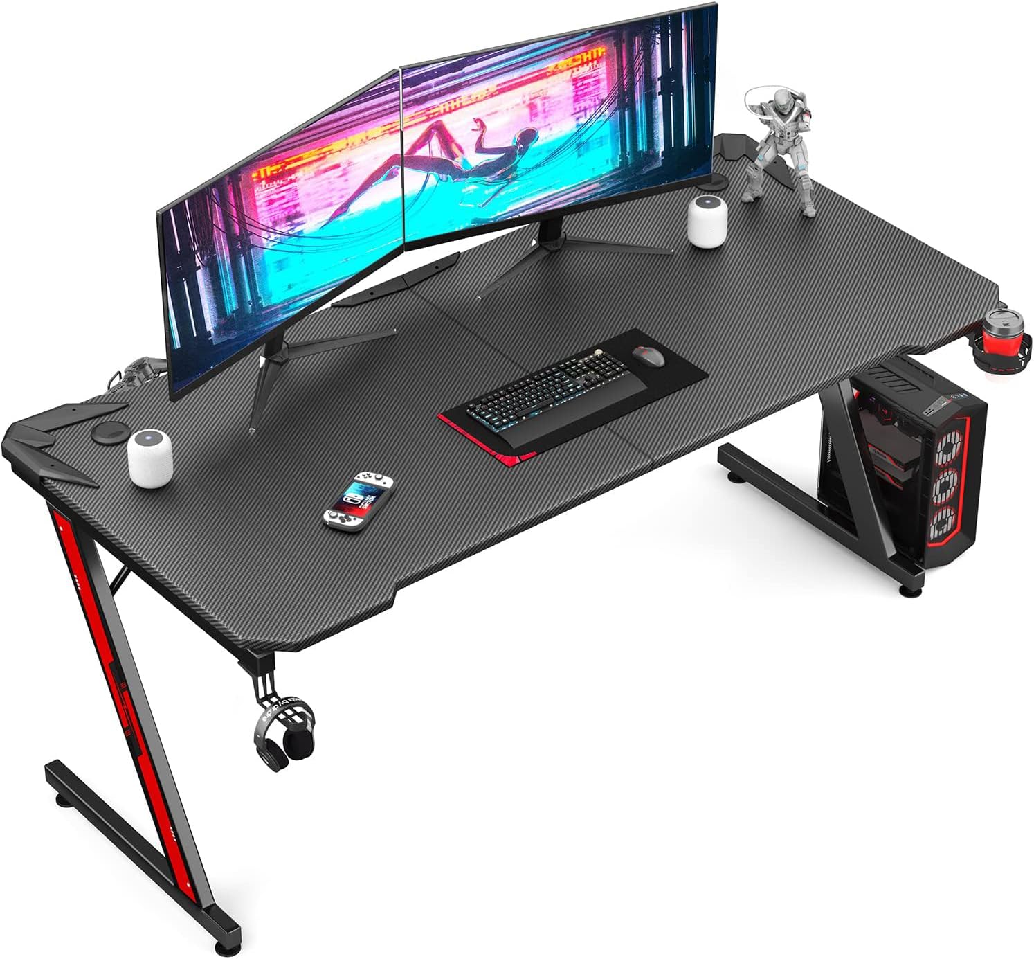 Carbon Fiber Gaming Desk - Ultimate Gaming Setup