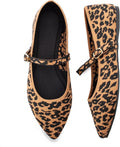 Pointed Toe Knit Ballet Flats for Women - Comfortable