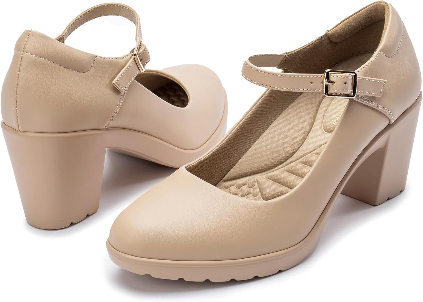 Mary Jane Heels with Arch Support for Comfortable All-Day Wear