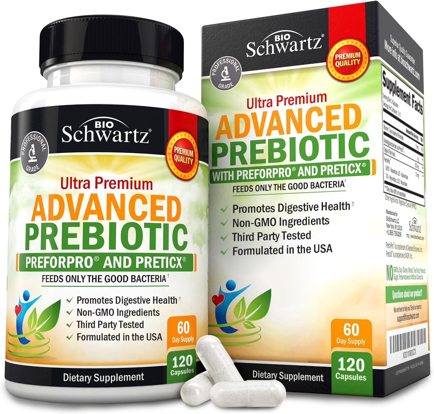 Advanced Prebiotics for Digestive Health - Fast Acting Gut Support