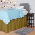 Shreem Linen Ruffle Dorm Bed Skirt Twin XL 54in Drop - Easy Wrap Fit