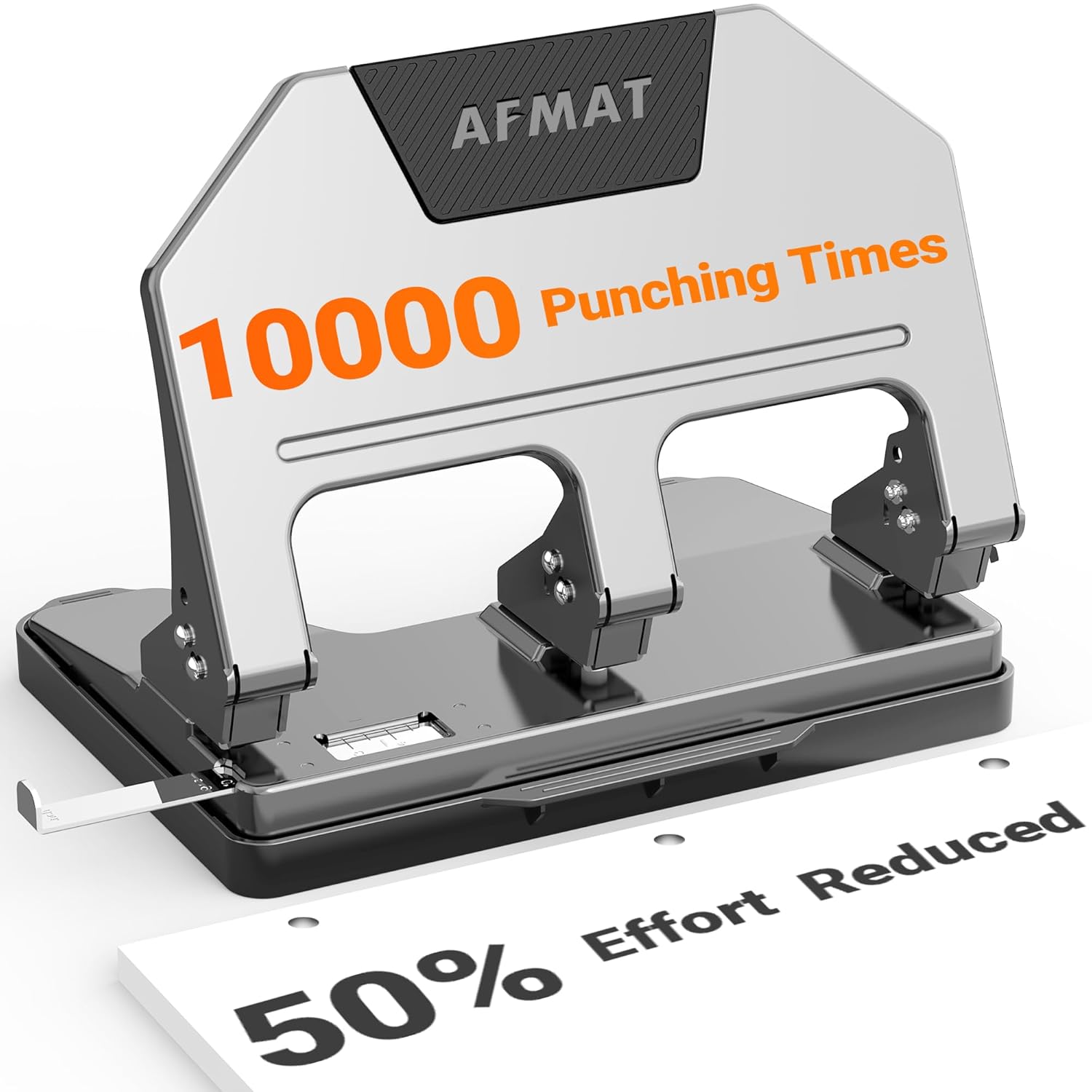 AFMAT Heavy Duty 3 Hole Punch for Binder - 40 Sheets Capacity