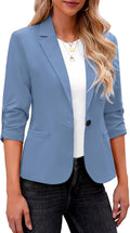 Blazers for Women 3/4 Sleeve Casual Suit Jacket - Lightweight Work