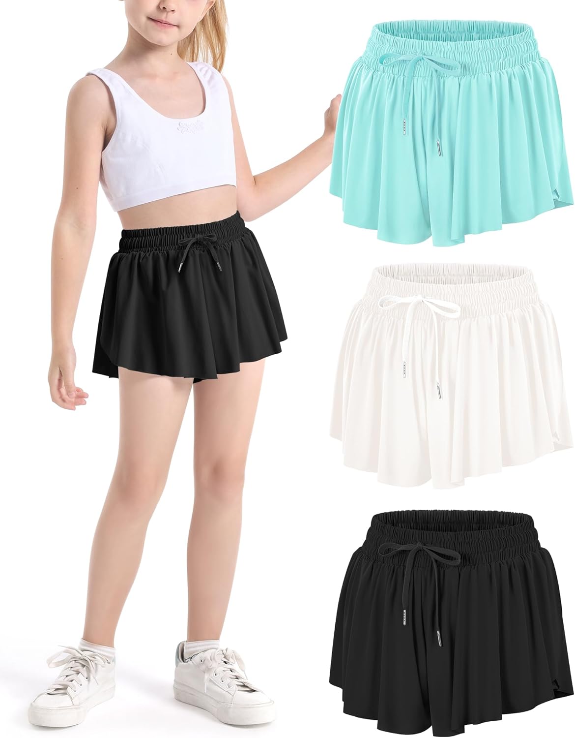 Auranso Girls Butterfly Shorts for Active Fun and Comfort