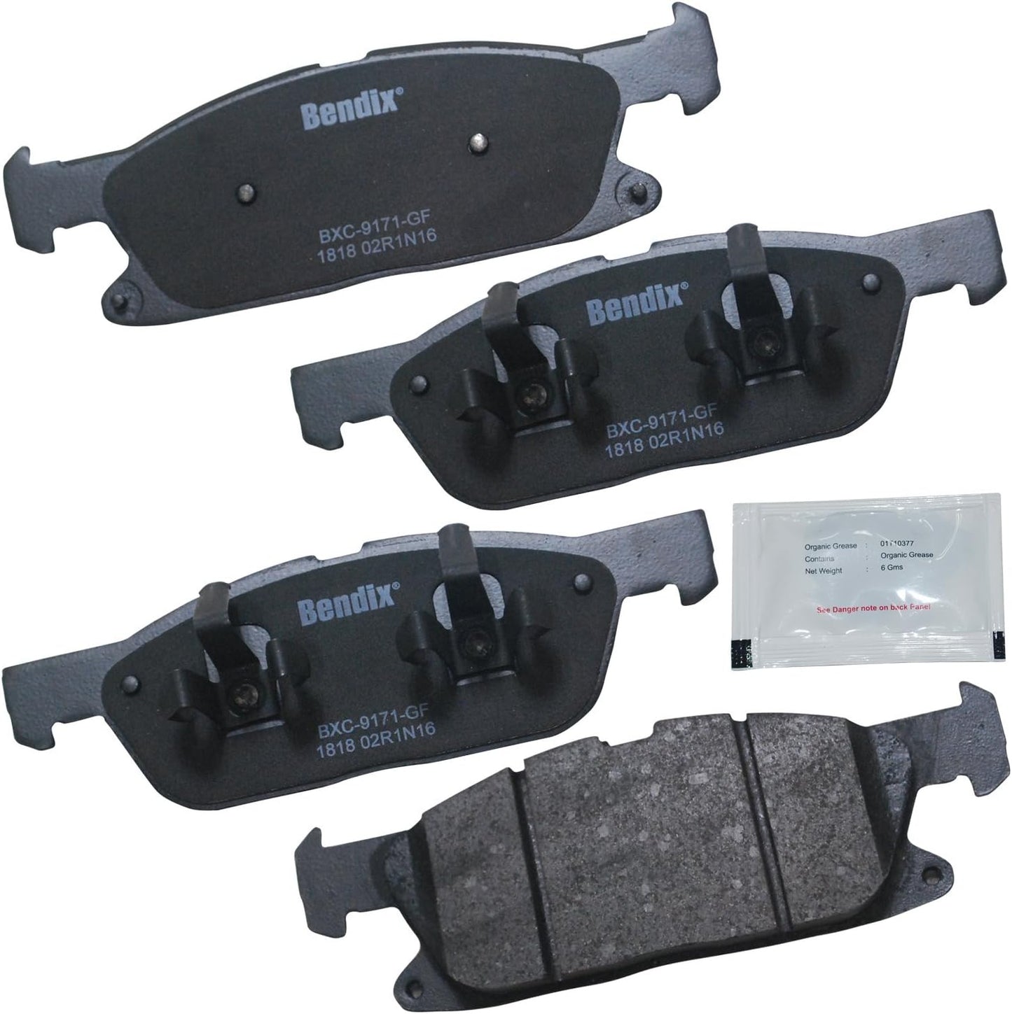 Bendix Priority1 CFC1818 Ceramic Front Brake Pads for Ford Edge