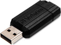 Verbatim 64GB PinStripe USB 2.0 Flash Drive Retractable - Slim 10pk