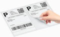 Coopaty Half Sheet Shipping Labels 8.5 in x 5.5 in - Clear, Two-Up