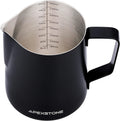 Apexstone Black 20 oz Espresso Milk Frothing Pitcher - Perfect Foam every time!