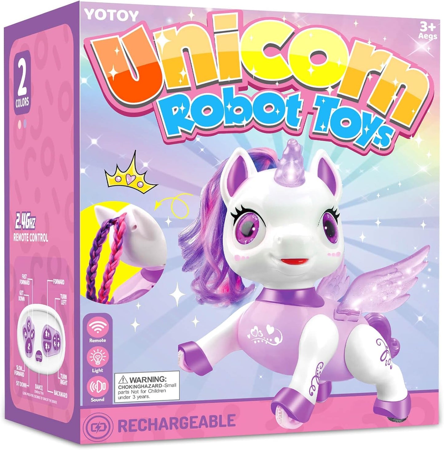 YOTOY Remote Control Unicorn: Magical Robot Pet for Kids