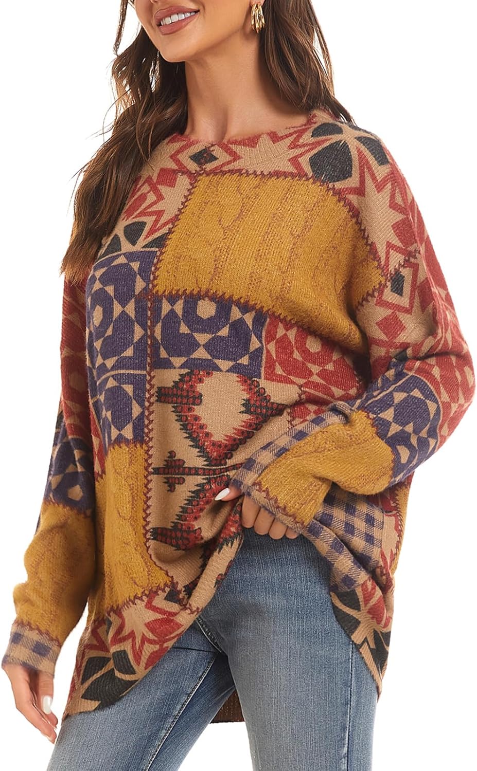 Cozy Christmas Sweater - Graphic Design - Oversized Fit