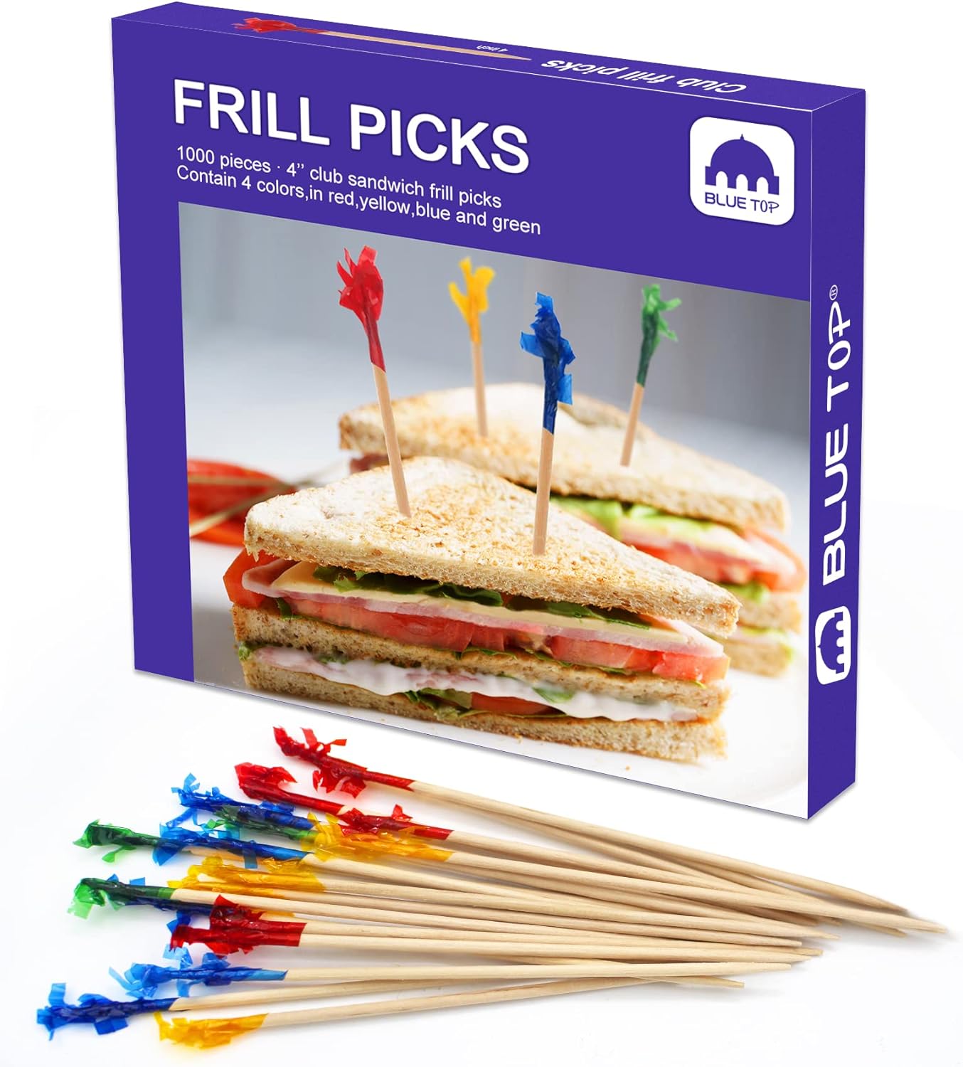 Decorative Frill Toothpicks Pack 1000 - Perfect for Parties!