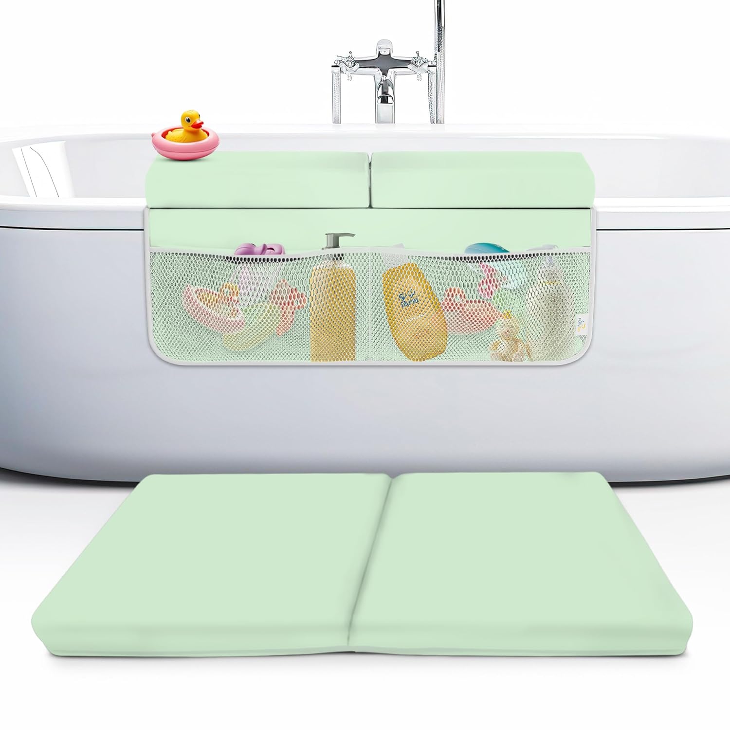 Memory Foam Bath Kneeler and Elbow Rest Pad Set for Comfort