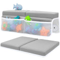 Baby Bath Kneeler and Elbow Rest Pad Set - Grey Memory Foam Comfort