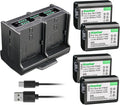 Kastar 4-Pack Battery and Quadruple Charger - Fast Charging Kit