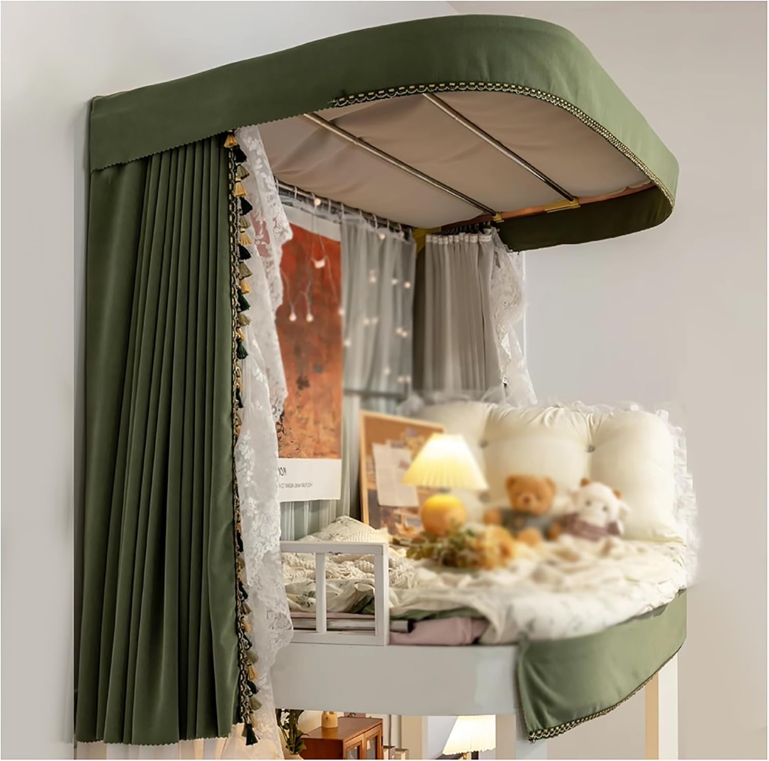 XIHAADOY Student Dorm Privacy Canopy - Twin Bed Tent for Ultimate Privacy!