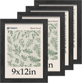 9x12 Frame Set of 4 Textured Black Wood - Timeless Photo Frames