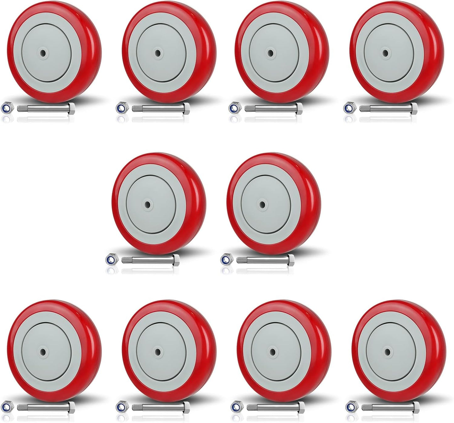 5 Inch Shopping Cart Replacement Wheels Kit for Smooth Mobility