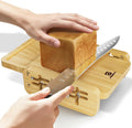 Bread Slicer With Bread Knife - Horizontal Cutter, 4 Thicknesses