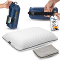 Travel & Camping Memory Foam Pillow - Compact Comfort for Trips